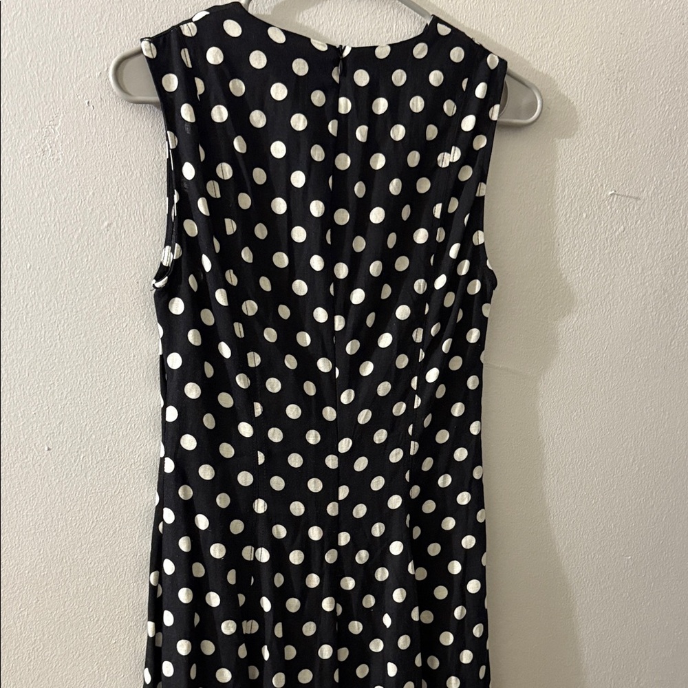 Zara Black and White Polka Dot Maxi Dress - Picture 4 of 5